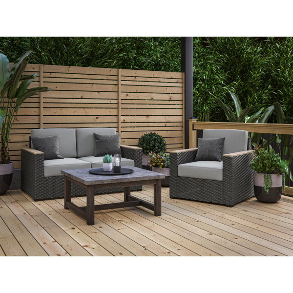 Latitude Run® Boca Raton Wicker/Rattan 4 Person Seating Group with